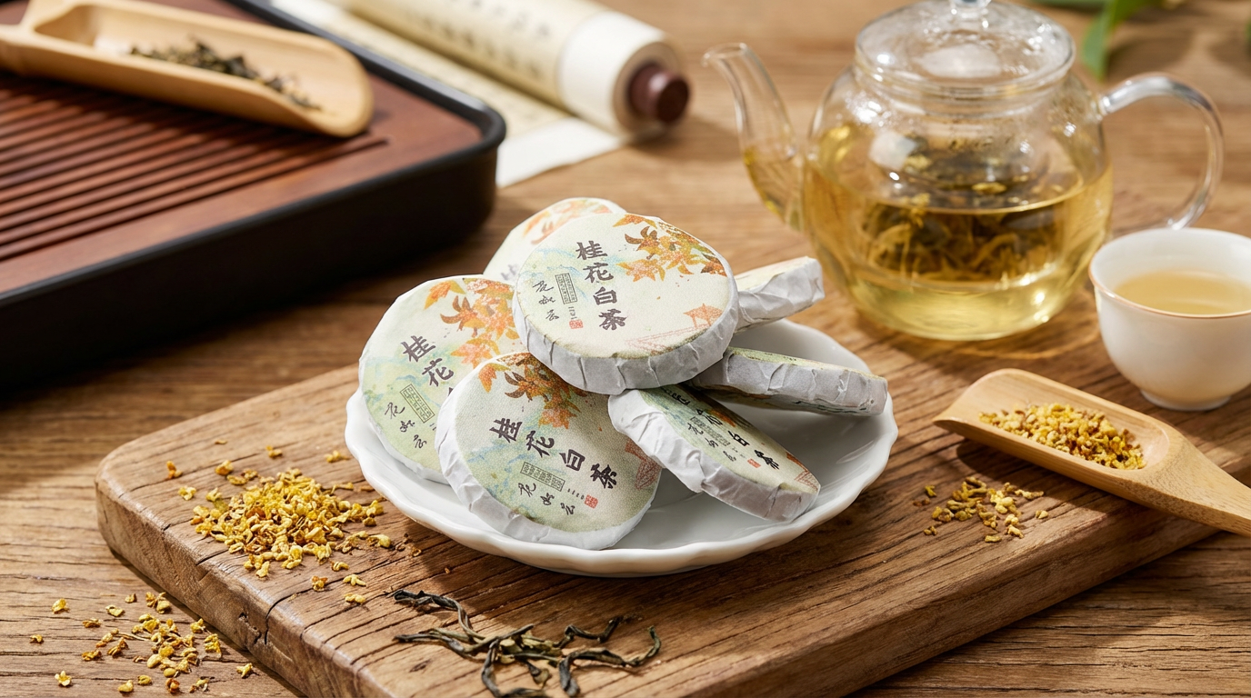 古法窨製桂花香老白茶